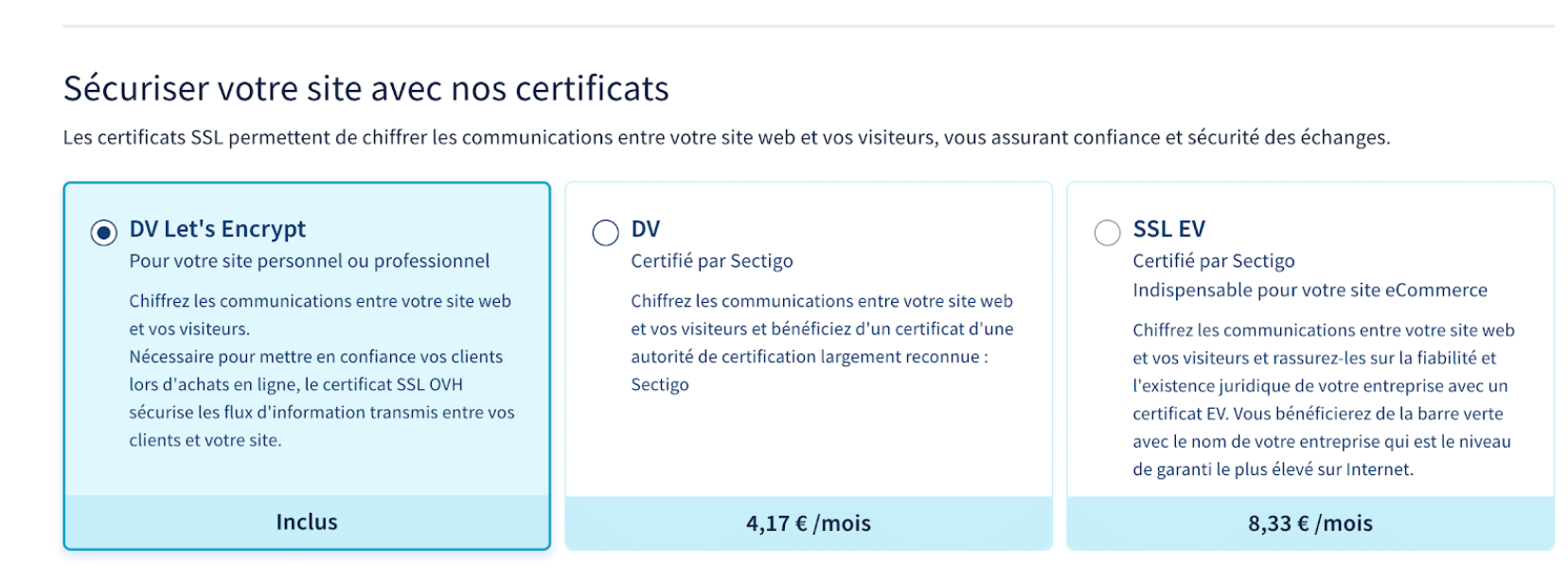 Certificat SSL chez OVH