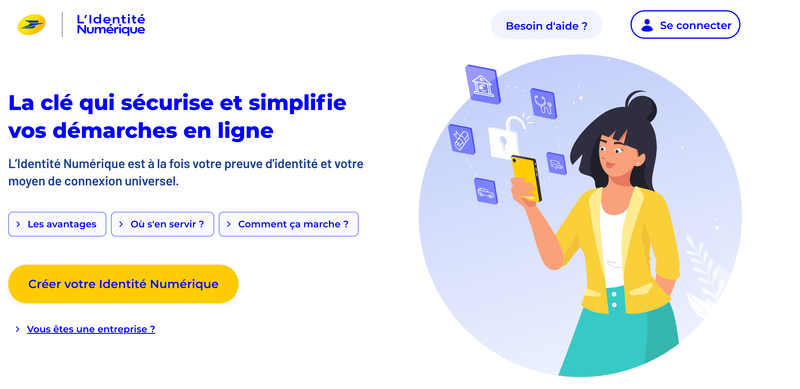 Identité numérique la poste france connect plus