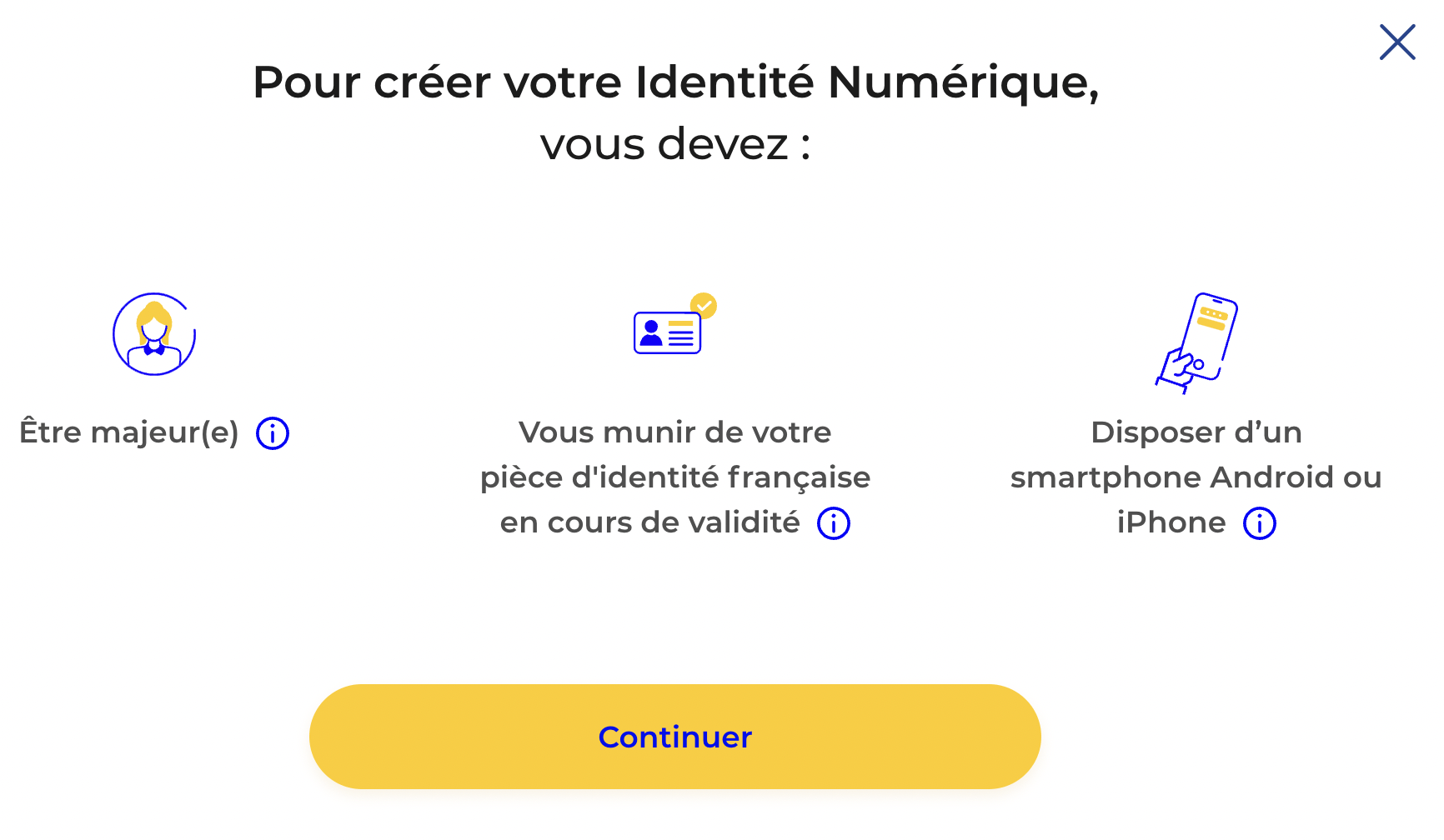 Creer identite numerique la poste pre requis